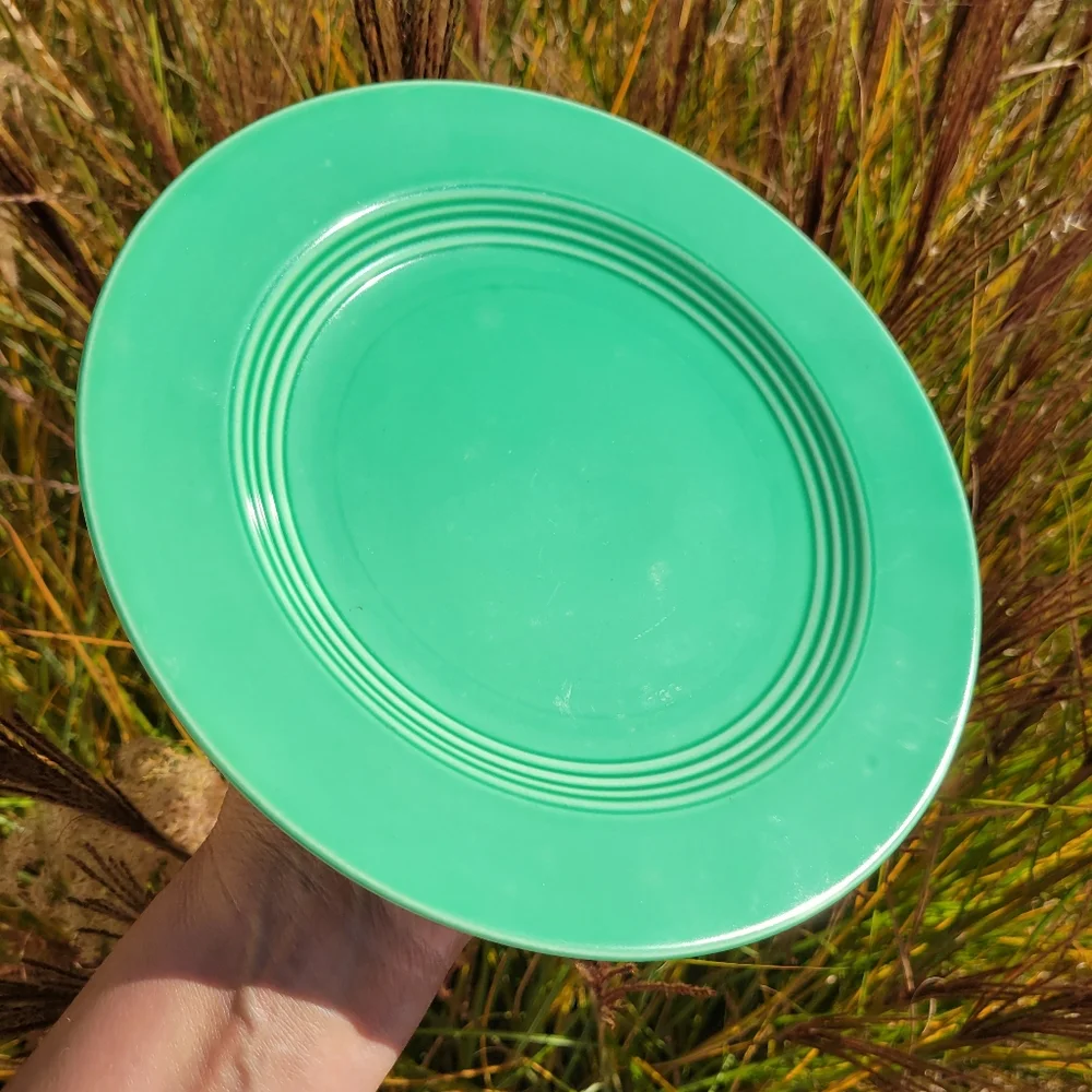 Vintage Homer Laughlin Harlequin ~ Green Plate and Bowl ~ Pretty!